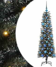 vidaXL Brad de Crăciun artificial Verde 150 cm PVC și Plastic și Oțel