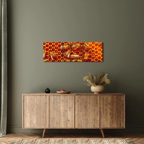 Tablou - Fagure de miere (cu ceas) (90x30 cm)