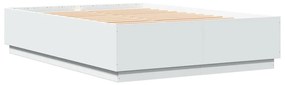 3209688 vidaXL Cadru de pat, alb, 160x200 cm, lemn prelucrat