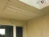 Uscator cu 5 bare de aluminiu şi scripeti individuali - 250 cm