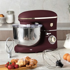 Robot de Bucătărie Berlinger Haus BH 9509 Leonardo – 1300W, 6L, Bol Inox, 6 viteze, Bordeaux, Silențios