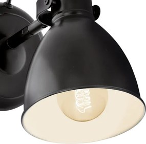 Eglo 55261 - Lampă de perete PRIDDY 1xE27/40W/230V neagră
