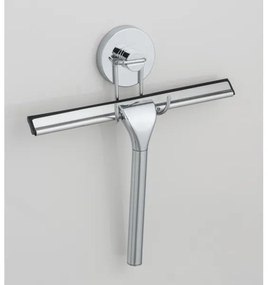 WENKO 20877100 - Racletă VACUUM-LOC rotundă, oțel inoxidabil lucios, crom/argintiu, 24,5x25 cm