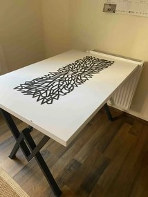 Masa bucatarie  texturata, Alb,120x80x75 cm, 30409