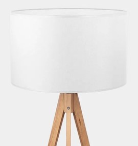 Lampadar TREVISO 1xE27/25W/230V alb/lemn