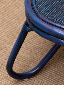 Masuta de cafea din rattan, albastru, "Pigmento"