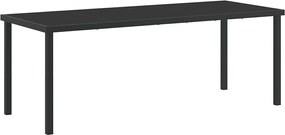 vidaXL Masă de Grădină Negru 200 x 80 x 73 cm Metal