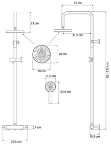 Set dus cu termostat CALANI DAYTON crom