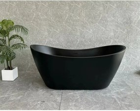 Cada freestanding Inter Ceramic negru 170x80 cm