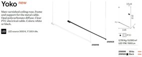 Lustra LED liniara design modern minimalist YOKO SP BIANCO