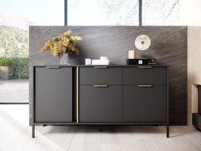 Comodă Lyran 3D2S (antracit + Auriu). 1071354
