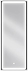 Mexen Coro oglindă de baie iluminată 45 x 120 cm, LED 6000K, anti-aburire, ramă neagră - 9817-045-120-611-70