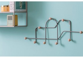 Cuier de perete gri din metal 71 cm Maze – PT LIVING