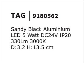 Accesoriu, Corp de iluminat pentru sistemul magnetic PUZZLE si GRAMMI, Tag negru