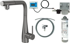 Eridan Baterie pentru bucătărie, cu kit de filtrare a apei, cu pipă extractibilă BREFD75M