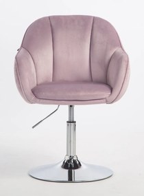 HR2055N Scaun Mov din Catifea cu Bază Cromata
