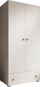 Dulap, 177x80x50 cm, Emily, ADRK Furniture (Culoare: Alb / Alb)