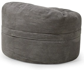 Fotoliu puf pentru copii maro cu tapițerie din catifea reiată Roll 80 – SLOWDOWN