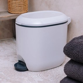 Coș de gunoi alb cu pedală din plastic 3,5 l – Addis