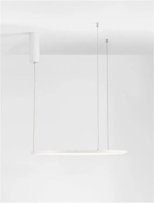 Lustra LED suspendata design modern circular TARQUIN D-60cm alba
