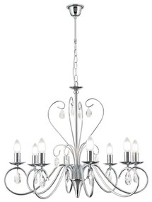 Lustră de cristal pe lanț Orion LU 1658/8 ALESSIA 8xE14/40W/230V crom lucios