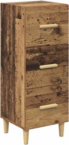 vidaXL Bufet cu sertar Lemn vechi 34.5 x 34 x 90 cm Lemn compozit