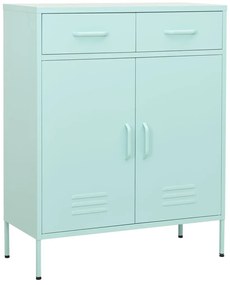 vidaXL Dulap de depozitare, verde mentă, 80x35x101,5 cm, oțel