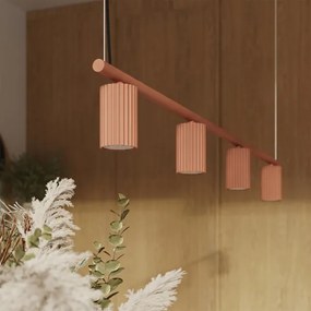 Sollux SL.2715 - Lustră pe cablu KARBON 4xGU10/10W/230V portocalie