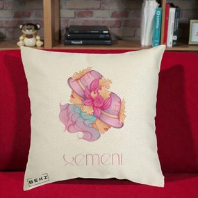 Perna Personalizata Zodie Gemeni, 40x40 cm, Ecru, Husa Detasabila, Perna Inclusa, BEKZ®