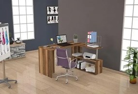 Birou Oscar nuc, 130x50 x74 cm,104X74X24 cm