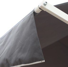 Outsunny Markiză independentă, reglabilă în înclinare, manivelă manuală, cadru metalic, rezistentă la intemperii, 4x3 m, Gri | Aosom Romania
