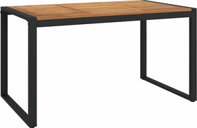 vidaXL Masă grădină picioare formă de U 140x80x75 cm lemn masiv acacia