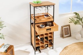 Masuta cu spatiu depozitare sticla si pahare design industrial Seven Seas 120cm