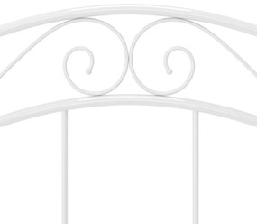Cadru de pat, alb, 90x200 cm, metal Alb, 90 x 200 cm