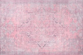 Covor BLUES CHENILLE, 75x150 cm, forma dreptunghiulara, poliester, roz