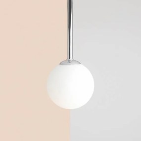 Plafoniera moderna chrome minimalista cu glob de sticla Pinne S