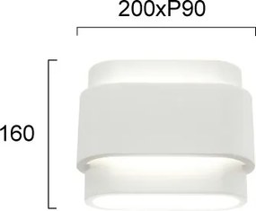 Aplică de perete SANDRA 2xG9/80W/230V albă