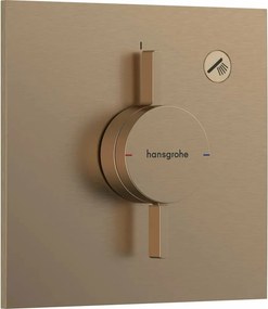 Baterie dus incastrata bronz periat Hansgrohe DuoTurn E 1 functie