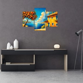 Tablou - Casă cu portocale II. (90x60 cm)