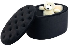 HOMCOM Banc de depozitare captusit cu spatiu de depozitare pentru hol dormitor sufragerie 71 x 52 x 42 cm negru | Aosom Romania