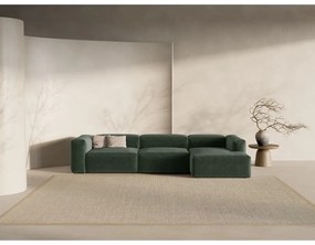 Colțar verde (cu colț pe partea dreaptă/cu șezlong) Bergamo – Cosmopolitan Design