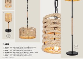 Lampa de masa stil rustic natural HALIA