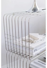 Bibliotecă de perete argintiu-lucios din metal 70x30 cm Wire – Mette Ditmer Denmark