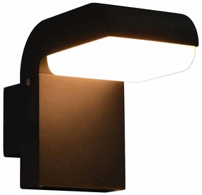 vidaXL Lampă de perete cu LED de exterior, negru, 9 W, oval