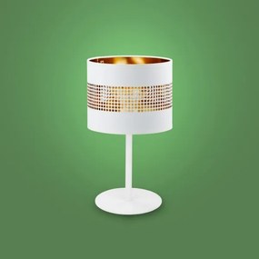 Lampă de masă TAGO 1xE27/15W/230V albă/aurie