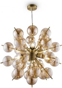 Lustra suspendata design decorativ BOLLA amber MYMOD133PL-06BS