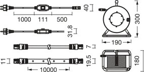 Osram - Bandă LED de exterior FLEX 10m LED/70W/230V IP65