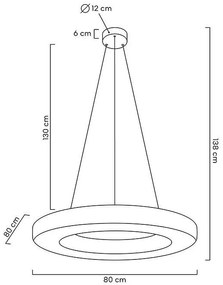 Lustra suspendata LED Florens 80 auriu