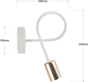Aplica de perete OXFORD 1xE27/15W/230V alamă/albă
