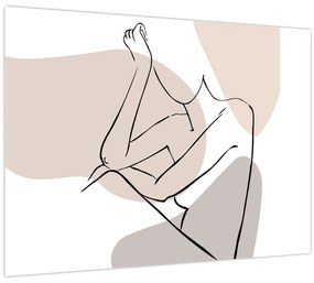 Tablou - Femeie corp linie de artă N⁰1 (70x50 cm)